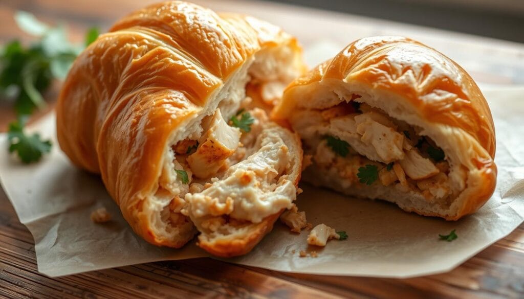 chicken-filled croissant chicken-filled croissant
